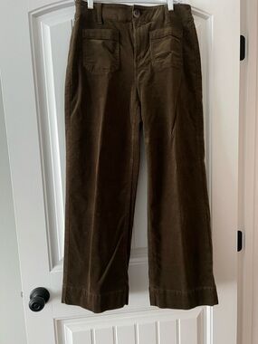 Talbots Olive Corduroy pants wide leg